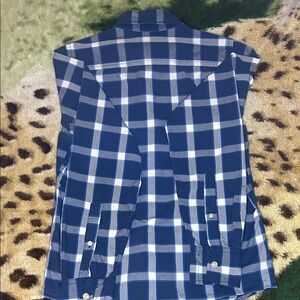Hollister Blue and White Checkered Casual Shirt